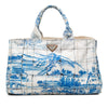 Prada Large Canvas Canapa Azulejos Satchel Secondhand