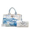 Prada Large Canvas Canapa Azulejos Satchel Secondhand