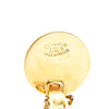 Chanel Gold Plated Flap Bag Drop Clip On Earrings Secondhand