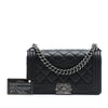 Chanel Old Medium Quilted Lambskin Boy Flap Secondhand