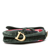 Dior Velvet Embroidered Crocodile Effect Saddle Bag Secondhand