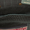 Dior Velvet Embroidered Crocodile Effect Saddle Bag Secondhand