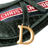 Dior Velvet Embroidered Crocodile Effect Saddle Bag Secondhand