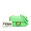 Fendi Zucca Embossed Leather Chain Midi Baguette Secondhand