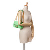 Fendi Zucca Embossed Leather Chain Midi Baguette Secondhand