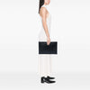 Saint Laurent Croc Embossed Leather Monogram Clutch Secondhand