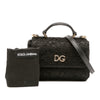 Dolce & Gabbana Silk and Lace Crystal Embellished DG Flap Satchel Secondhand