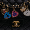 Secondhand Chanel Medium Classic Lambskin Valentines Heart Charms Single Flap
