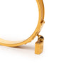 Hermès Gold Plated Epsom Kelly Cadena Lock Bangle Bracelet Secondhand