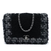 Chanel Medium CC Shearling and Tweed Chain Flap Secondhand