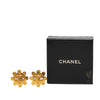 Chanel CC Gold Plated Flower Clip On Earrings Secondhand