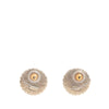 Chanel CC Gold Plated Faux Pearl Strass Bullet Back Earrings Secondhand
