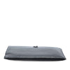 Saint Laurent Croc Embossed Leather Monogram Zip Pouch Secondhand
