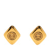 Chanel CC Gold Plated Rhombus Clip On Earrings Secondhand