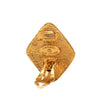 Chanel CC Gold Plated Rhombus Clip On Earrings Secondhand