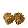 Secondhand Chanel Gold Plated CC Round Clip On Earrings