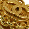 Secondhand Chanel Gold Plated CC Round Clip On Earrings