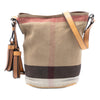 Burberry Mini Mega Check Canvas Ashby Tassel Bucket Bag Secondhand