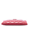 Chanel Quilted Glazed Calfskin Coco Pleats Chain Clutch Secondhand