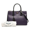 Prada Medium Bicolor Saffiano Lux Galleria Double Zip Satchel Secondhand
