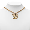 Louis Vuitton Nigo Gold Plated Squared Logo Pendant Necklace Secondhand