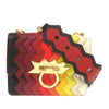 Ferragamo Sara Battaglia Mini Leather Zigzag Gancini Crossbody Secondhand