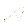 Chanel CC Gold Plated Strass Faux Pearl Flower Pendant Necklace Secondhand