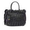 Prada Vernice and Tessuto Ruffle Tote Secondhand