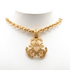 Chanel Gold Plated Triple CC Pendant Necklace Secondhand