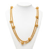 Chanel CC Gold Plated Filigree Balls Chain Long Necklace Secondhand