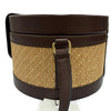 Celine Medium Raffia and Calfskin Triomphe Tambour Crossbody Secondhand