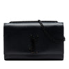 Saint Laurent Medium Grain De Poudre Monogram Monochrome Kate Crossbody Secondhand