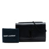 Saint Laurent Medium Grain De Poudre Monogram Monochrome Kate Crossbody Secondhand