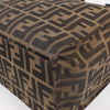 FENDI Zucchino Mamma Bucket Canvas & Leather Shoulder Bag in Brown Secondhand