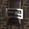 FENDI Zucchino Mamma Bucket Canvas & Leather Shoulder Bag in Brown Secondhand