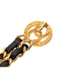 Chanel Gold Plated Leather Woven Medallion Chain Belt Secondhand