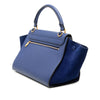 Celine Small Drummed Calfskin and Suede Trapeze Satchel Secondhand