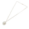 Chanel Gold Plated CC Faux Pearl Lace Pendant Necklace Secondhand