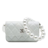 Chanel CC Quilted Lambskin Maxi Pearl Chain Strap Secondhand