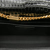 Saint Laurent Medium Croc Embossed Patent Monogram Kate Tassel Crossbody Secondhand