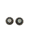 Chanel CC Resin and Gold Plated Clip On Earrings Secondhand