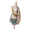 Secondhand LOEWE Small Raffia and Calfskin Gate Crossbody