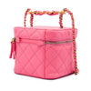 Secondhand Chanel Small CC Quilted Lambskin Vanity Case With Chain