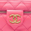 Secondhand Chanel Small CC Quilted Lambskin Vanity Case With Chain