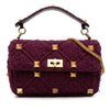 Valentino Large Knit Roman Stud Satchel Secondhand