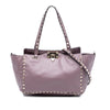 Valentino Small Grained Calfskin Rockstud Trapeze Satchel Secondhand