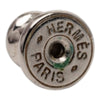 Hermès Silver Plated and Swift Leather Equestre Etrier Push Back Earrings Secondhand