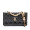 Chanel CC Quilted Lambskin Pillow Crush Flap Phone Holder with Chain Secondhand