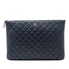 Chanel Paris Dubai Large CC Quilted Lambskin O Case Clutch Secondhand