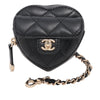 Chanel Mini Lambskin CC in Love Heart Key Chain and Bag Charm Secondhand